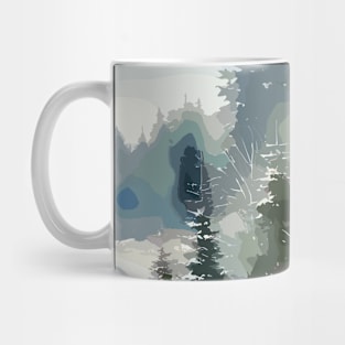 Winter Forest Road Mug